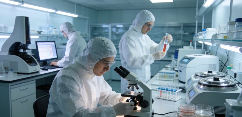 一双手指向基因检测报告上的关键