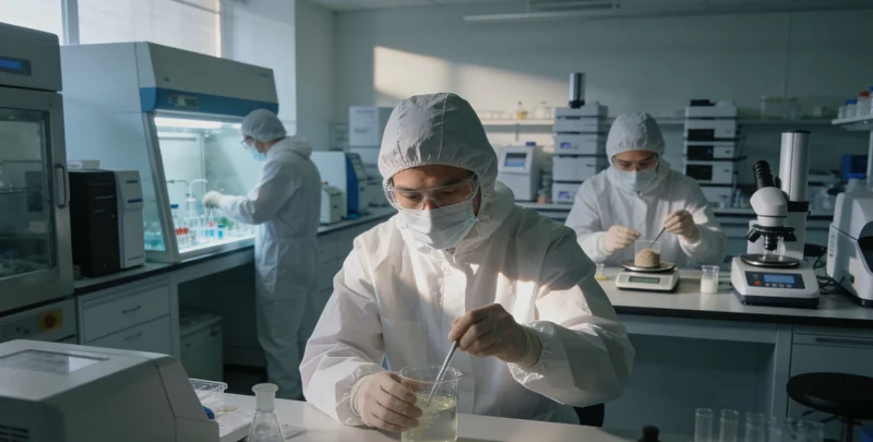 基因检测实验室工作场景