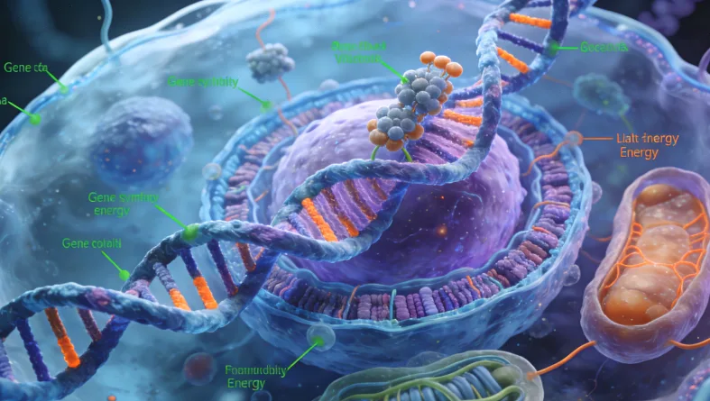 年轻女性与家族树遗传图谱