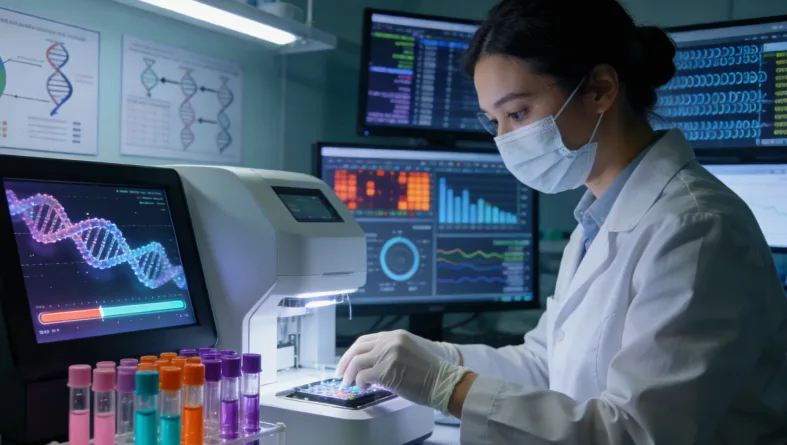 卵巢癌基因检测报告示意图,突出关键基因结果