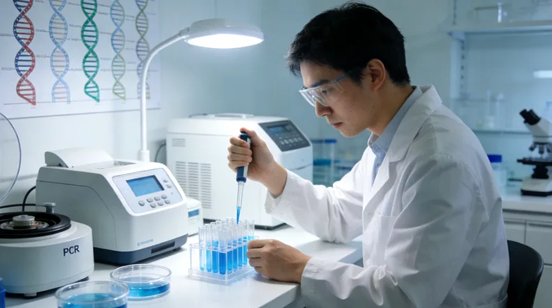 医生与患者讨论基因检测报告的场景