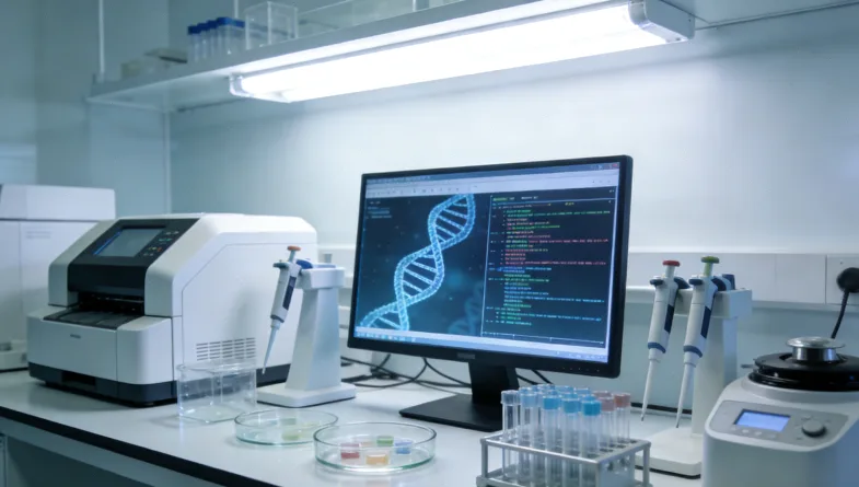 病理医生在显微镜下评估组织切片