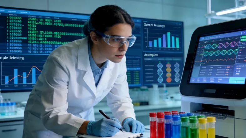 胃癌组织切片与基因检测报告对比图