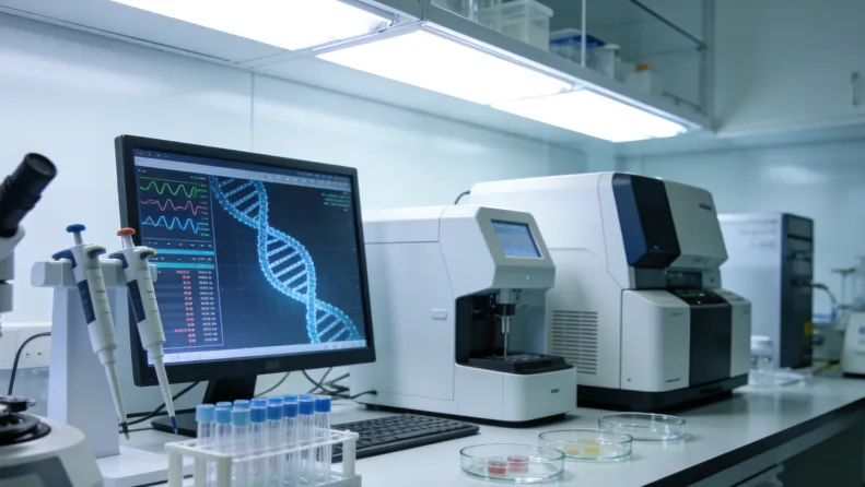 基因测序仪工作流程示意图