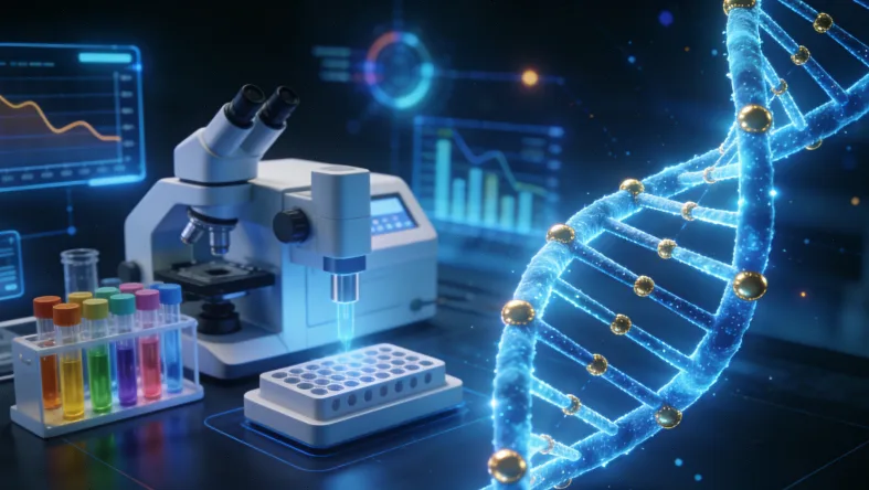 医生与患者讨论基因检测报告