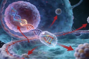 VEGF促进肝癌血管生成示意图