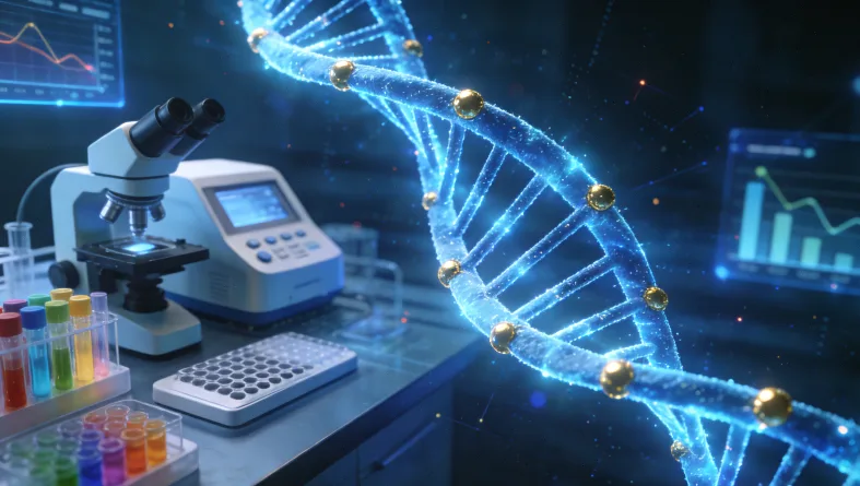 医生与患者共同查看基因检测报告