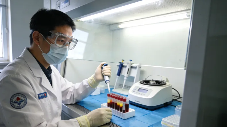 医生与患者共同查看病理报告