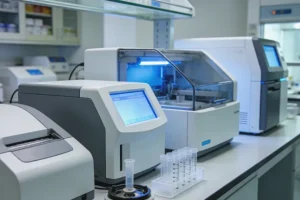 病理医生在显微镜下标记肿瘤组织区域