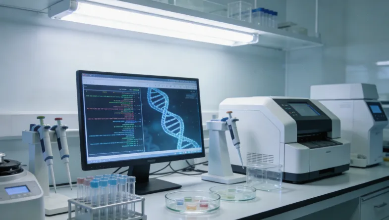 实验室技术人员进行RNA提取操作