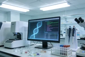 显微镜下的导管原位癌（DCIS）细胞图像