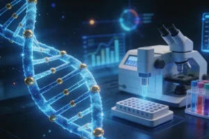 吸烟者肺部影像与基因图谱对比示意图