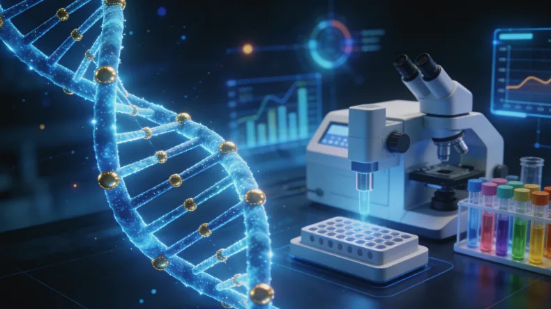 吸烟者肺部影像与基因图谱对比示意图