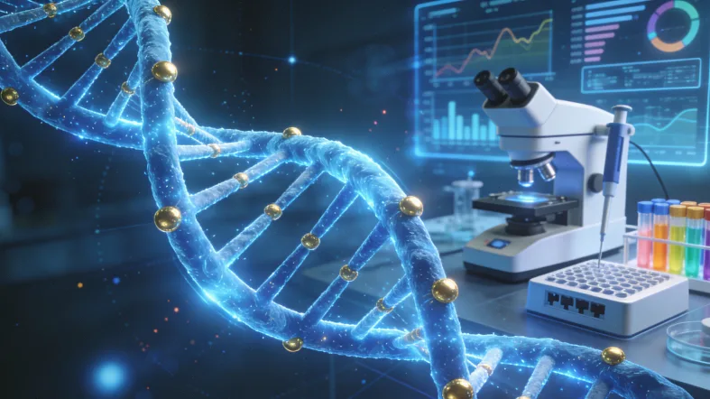 医生在MDT会议上讨论基因检测结果的场景