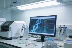 NGS高通量测序工作流程示意图