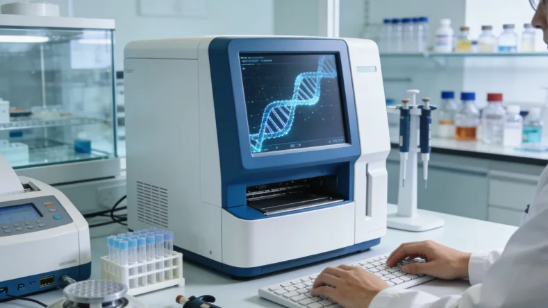 传统病理显微镜下观与分子检测报告对比图