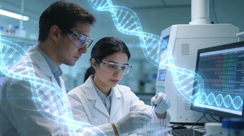 展示基因检测报告“阴性”结果的特写镜头