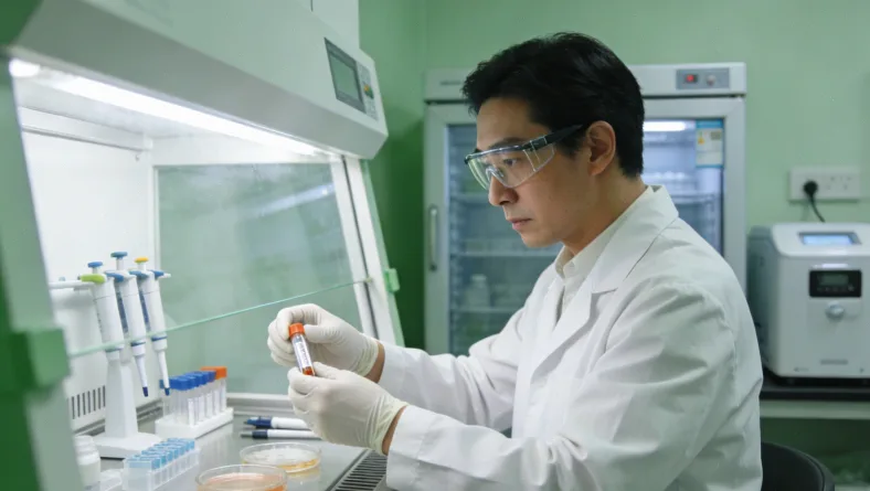 医生与患者面对面进行遗传咨询的示意图