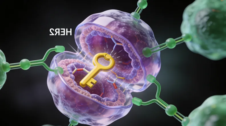 医生与患者共同查看基因检测报告示意图