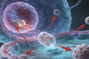 病理医生正在显微镜下判读免疫组化（IHC）染色切片