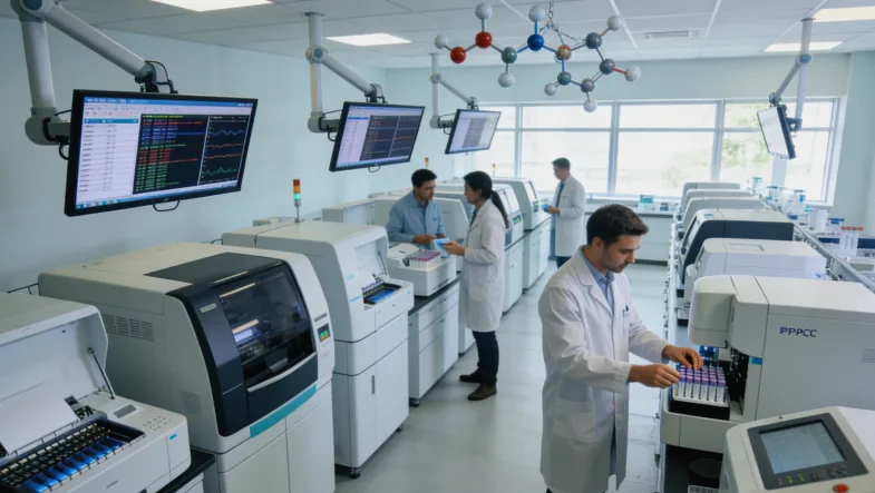 FISH检测镜下ROS1基因断裂信号示意图