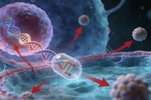 ROS1基因融合示意图与靶向药物作用机制