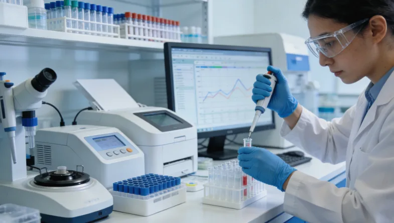 不同基因检测技术（FISH、PCR、NGS）流程对比示意图