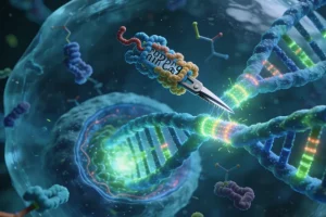 肺癌组织活检样本与病理切片示意图