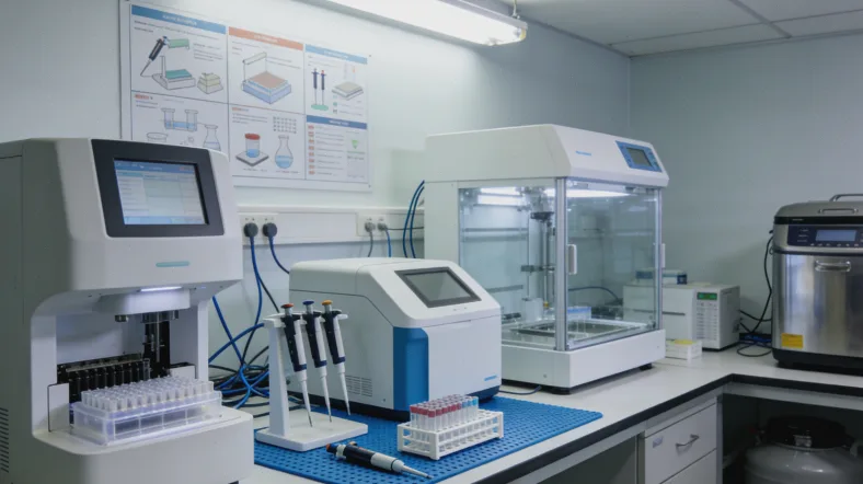 医生与患者共同查看肺部CT影像胶片