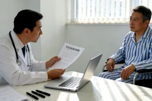 医生与患者家属沟通基因检测报告