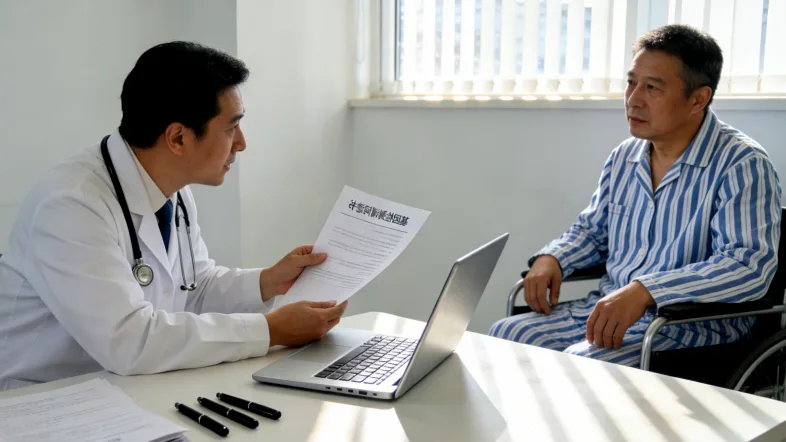 医生与患者家属沟通基因检测报告