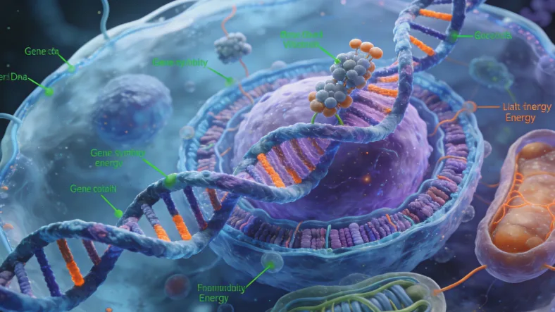 KRAS基因突变导致信号通路持续激活的卡通图解