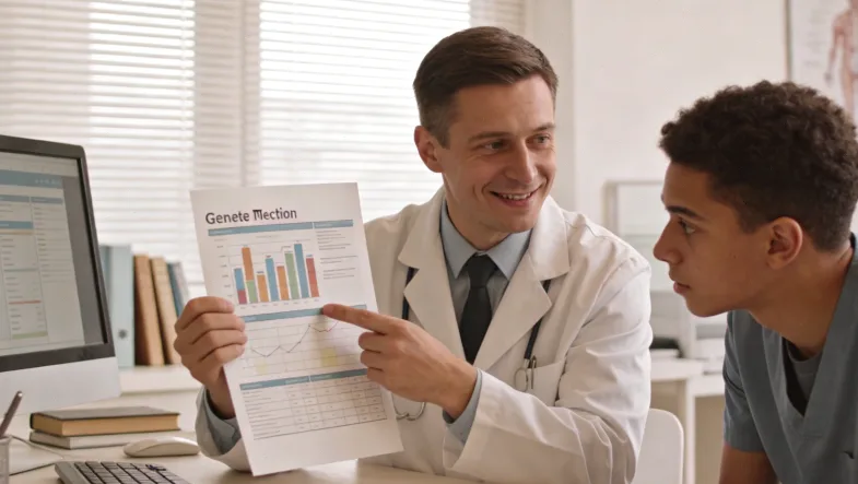 胃癌组织切片与基因检测报告对比图