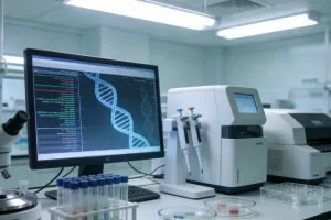 FISH技术显示RET基因断裂分离示意图