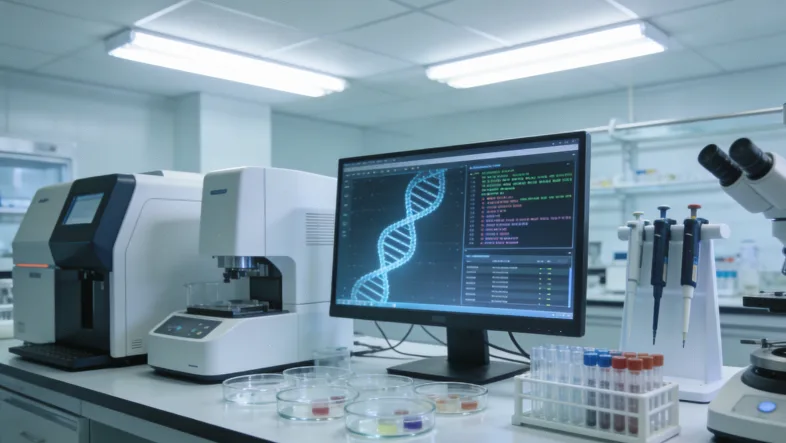 血液样本采集与实验室检测流程示意图