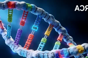 医生在实验室分析基因测序数据