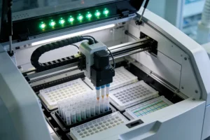 医生与患者家庭讨论基因检测报告的场景