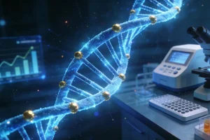 医生与患者家属沟通基因检测报告的场景