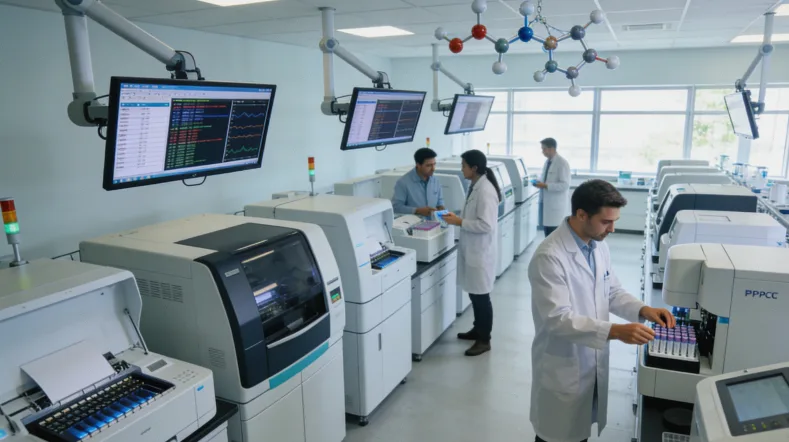 传统组织活检与液体活检流程对比图