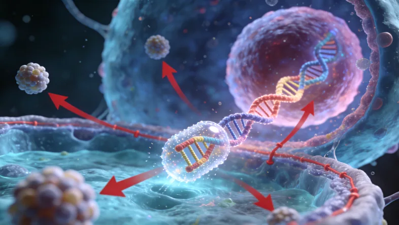 医生与患者共同查看基因检测报告示意图