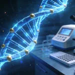 一位女性患者手持基因检测报告与医生沟通