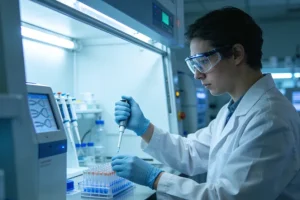 DNA双链断裂与同源重组修复示意图