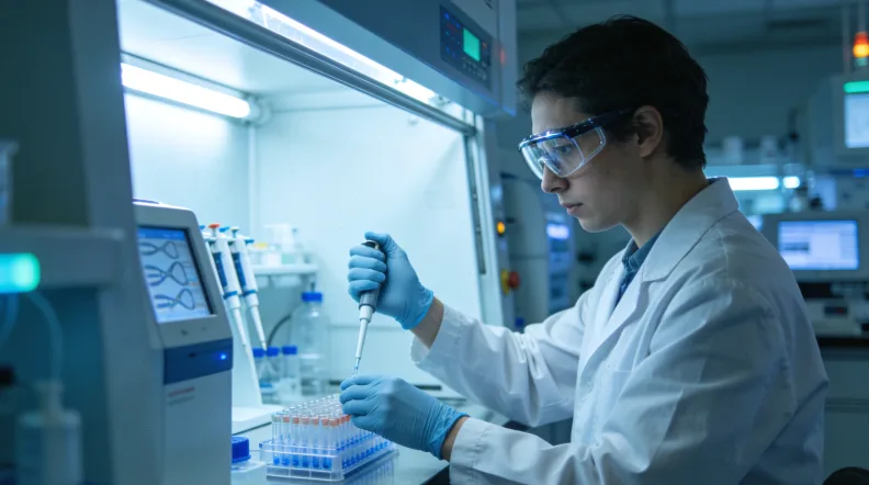 DNA双链断裂与同源重组修复示意图