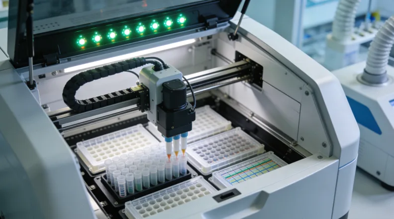 病理医生在显微镜下评估组织切片肿瘤细胞比例