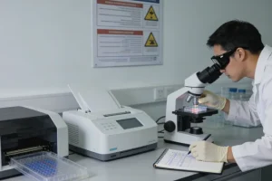 HRD检测报告示意图，突出评分结果