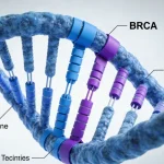 医生与肺癌患者沟通基因检测报告的场景
