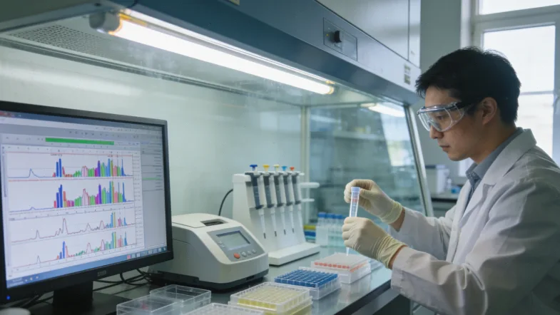 医生与患者共同查看基因检测报告