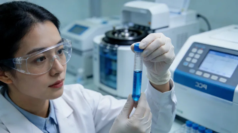 患者手持基因检测报告与医生沟通的示意图