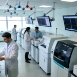 医生与患者共同查看基因检测报告