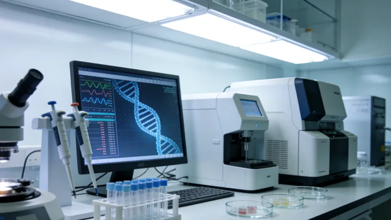 展示全外显子与全基因组测序范围对比示意图